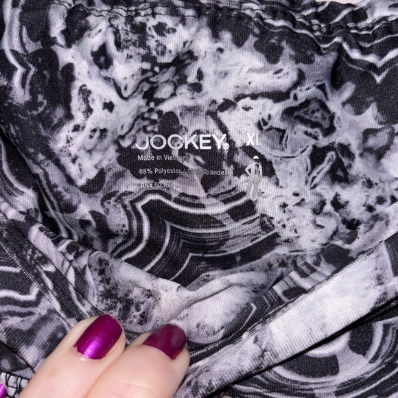 Jockey Black and White Botanical Print Leggings - Picture 4 of 11